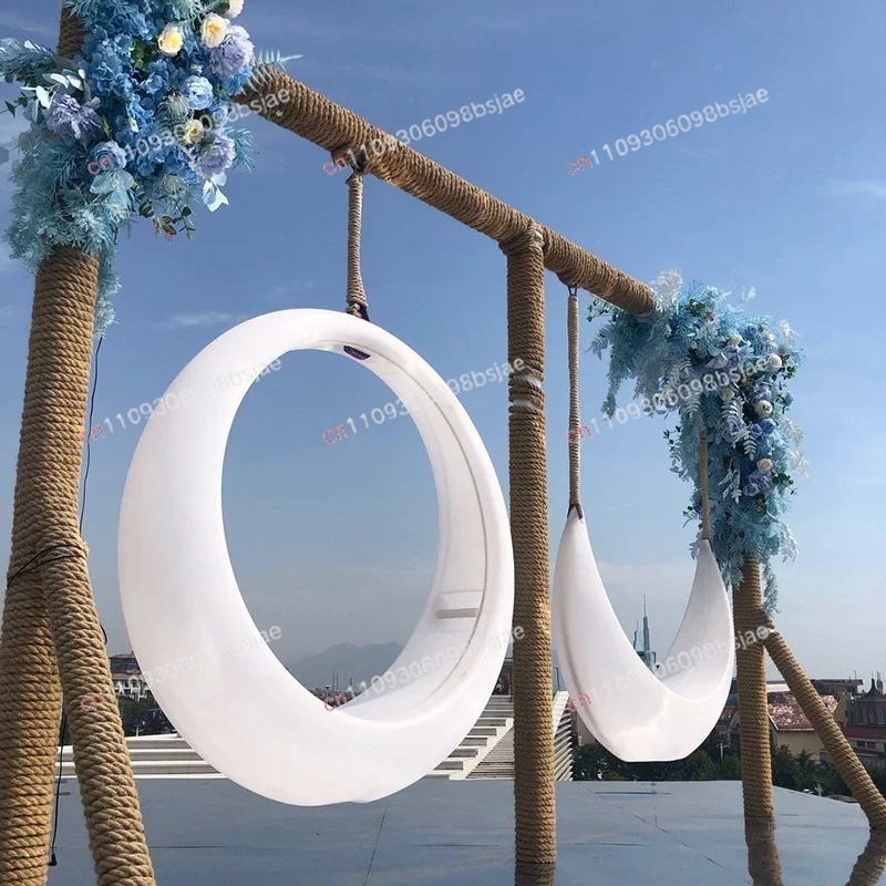 Garden Swing Chair - Sedia a dondolo luminosa da esterno,