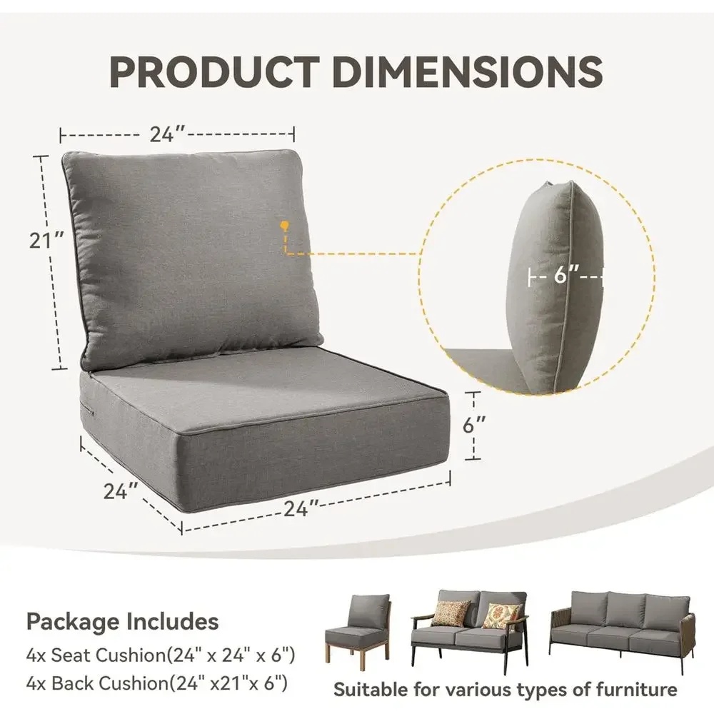 Set di cuscini da esterno resi - Outdoor Furniture Cushions 24 X 24 recensione e prezzo