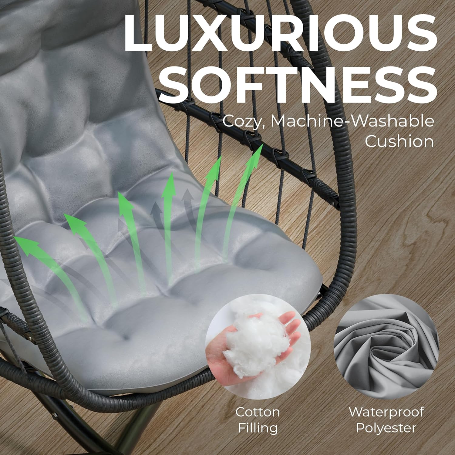 Sedia a dondolo sospesa con su - Hanging Egg Chair recensione e prezzo