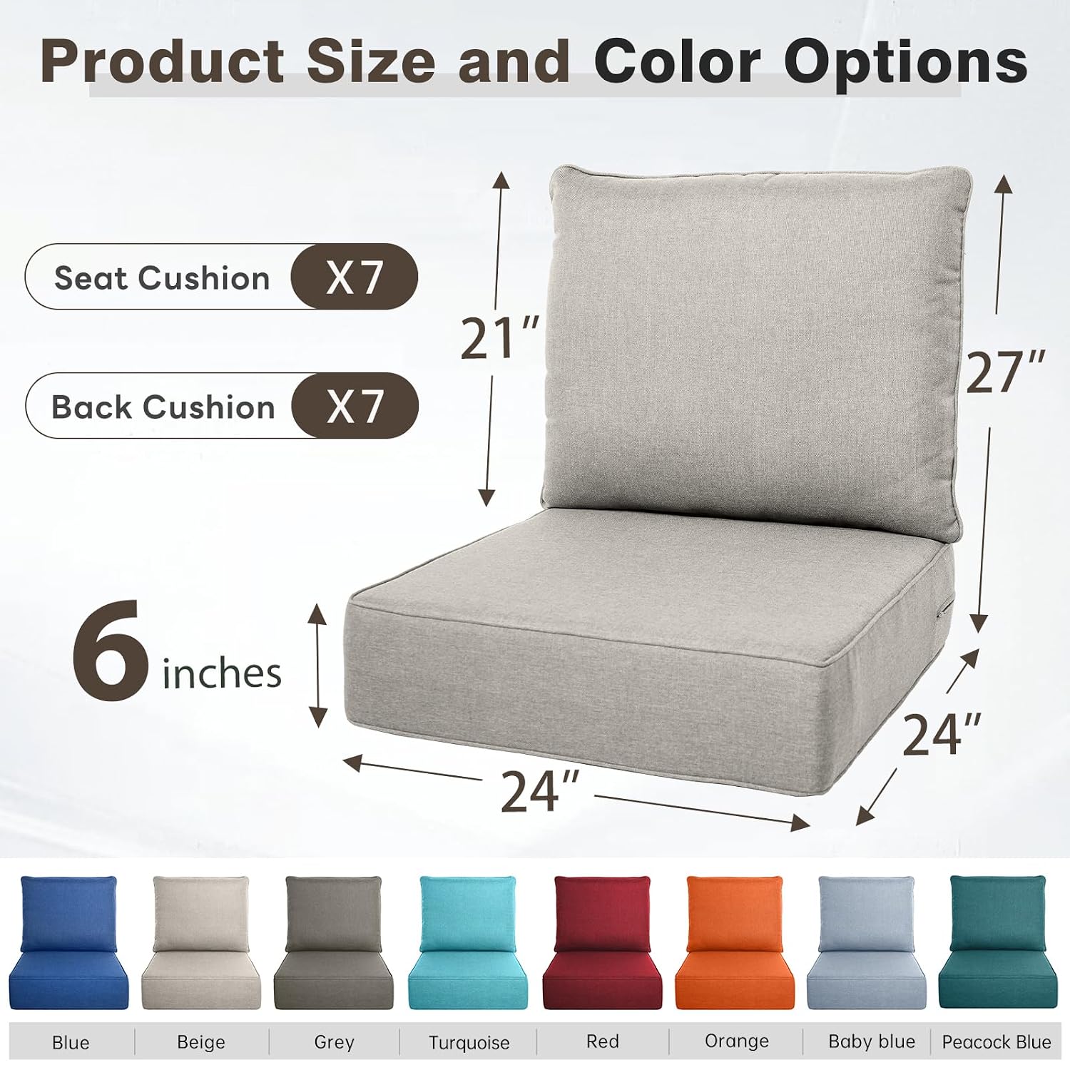 Set di Cuscini da Esterno Spes - Outdoor Furniture Cushions 24 X 24 recensione e prezzo