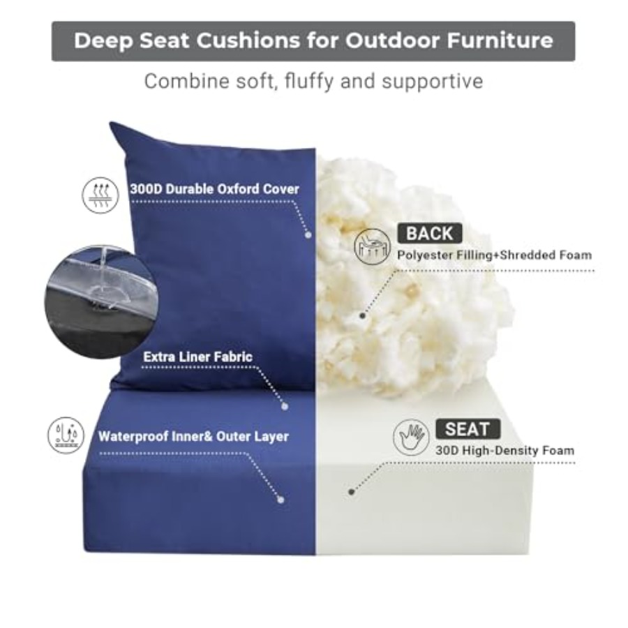 Cuscini da esterno per mobili  - Outdoor Furniture Cushions 24 X 24 recensione e prezzo